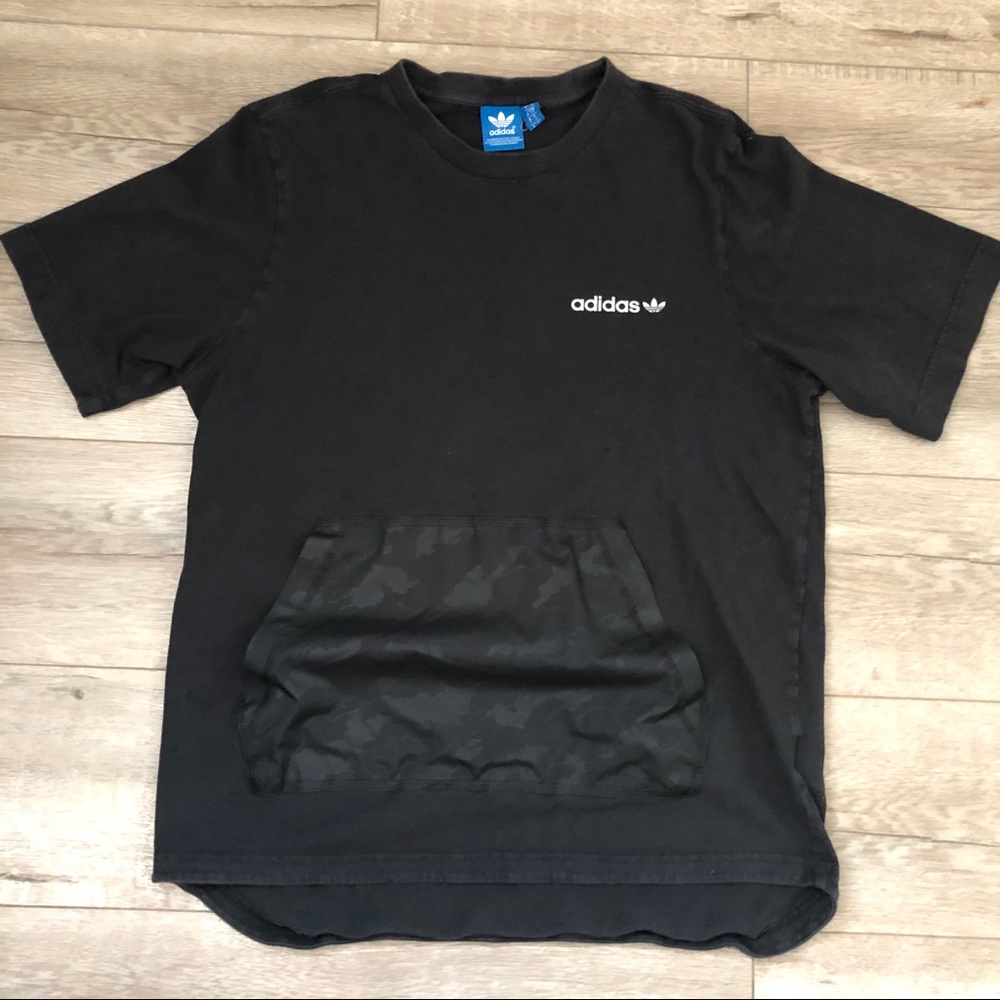 Adidas black camouflage pocket